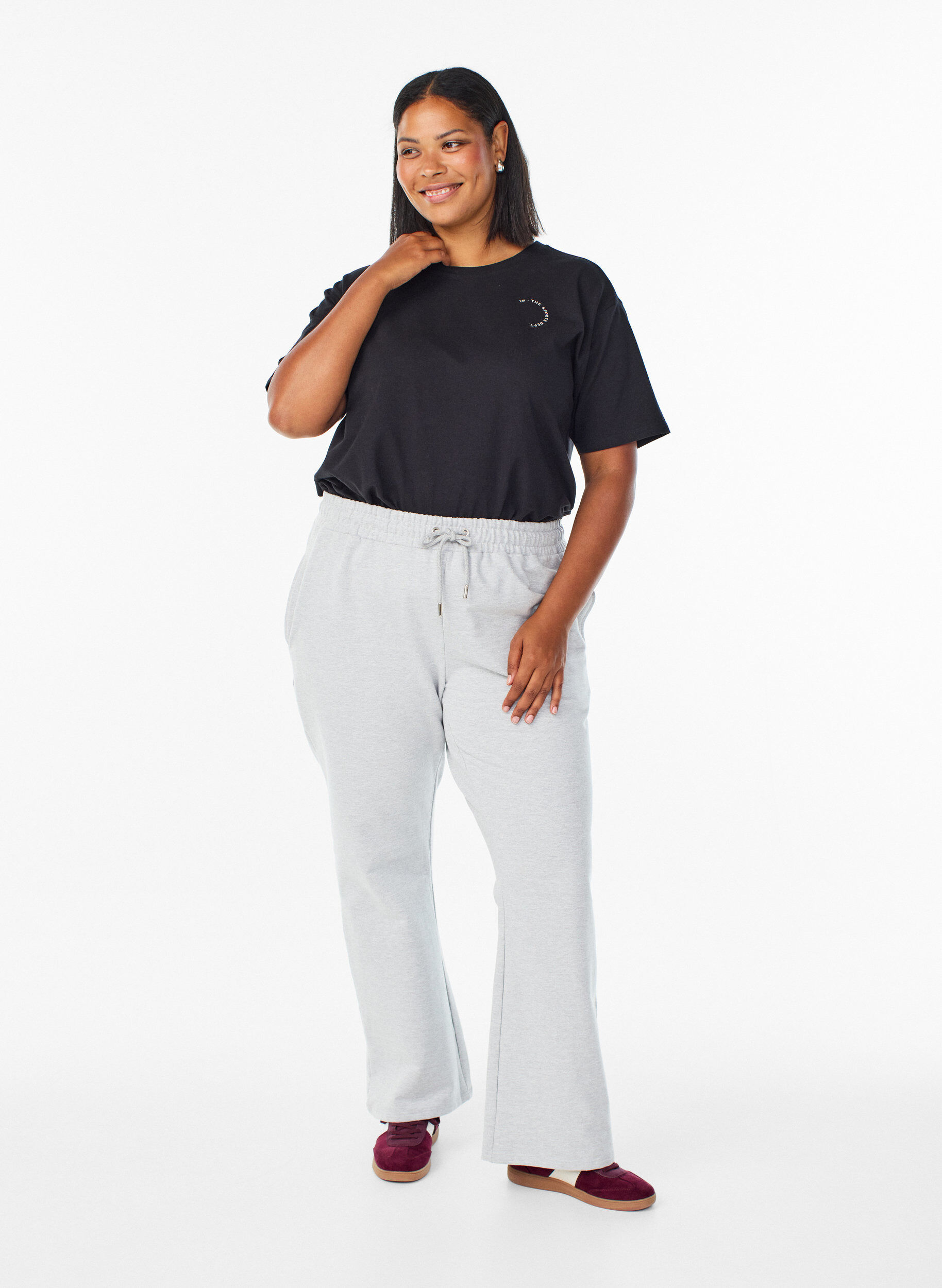 Zizzifashion Sporty t-shirt in organic cotton, Black, Model image number 1