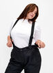 Ski pants with suspenders, Black, Model image number 2