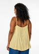 Strap top in viscose, Yellow, Model image number 2