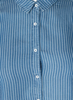 Striped lyocell shirt, Blue denim, Packshot image number 2