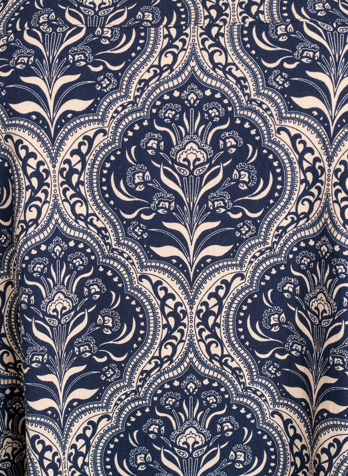 Short-sleeved cotton dress with print, Blue, Packshot image number 2