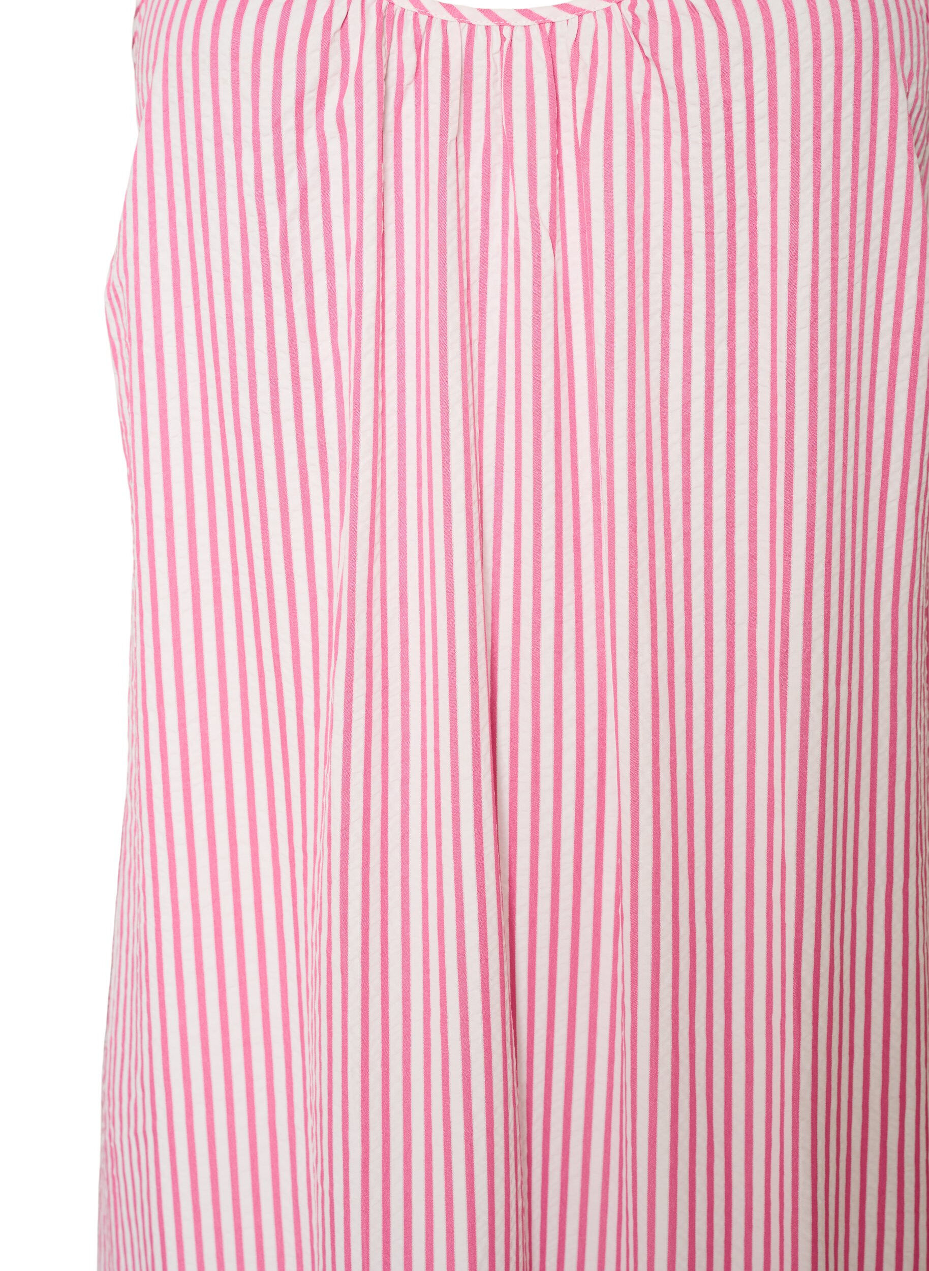 Zizzifashion Summer dress with stripes and A-line shape, Pink, Packshot image number 2