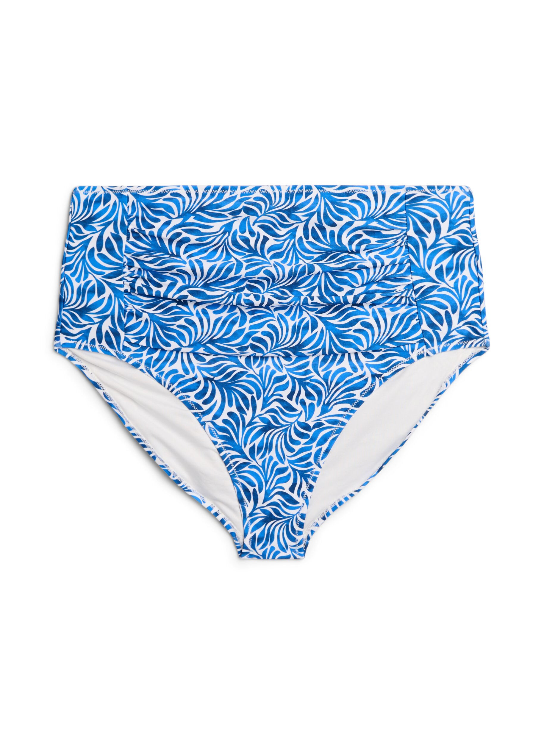 Zizzifashion Bikini briefs with print and a high waist, Blue, Packshot image number 0