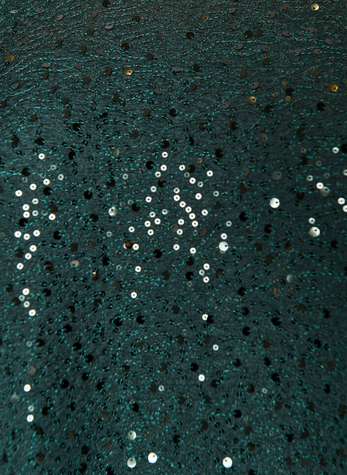 Short sequin dress with an A-line shape, Green, Packshot image number 2