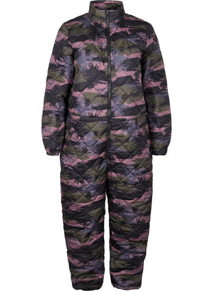 Thermo jumpsuit with camouflage print, Camou print, Packshot image number 0