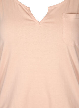 Plain-coloured top in cotton, Rose Smoke, Packshot image number 2