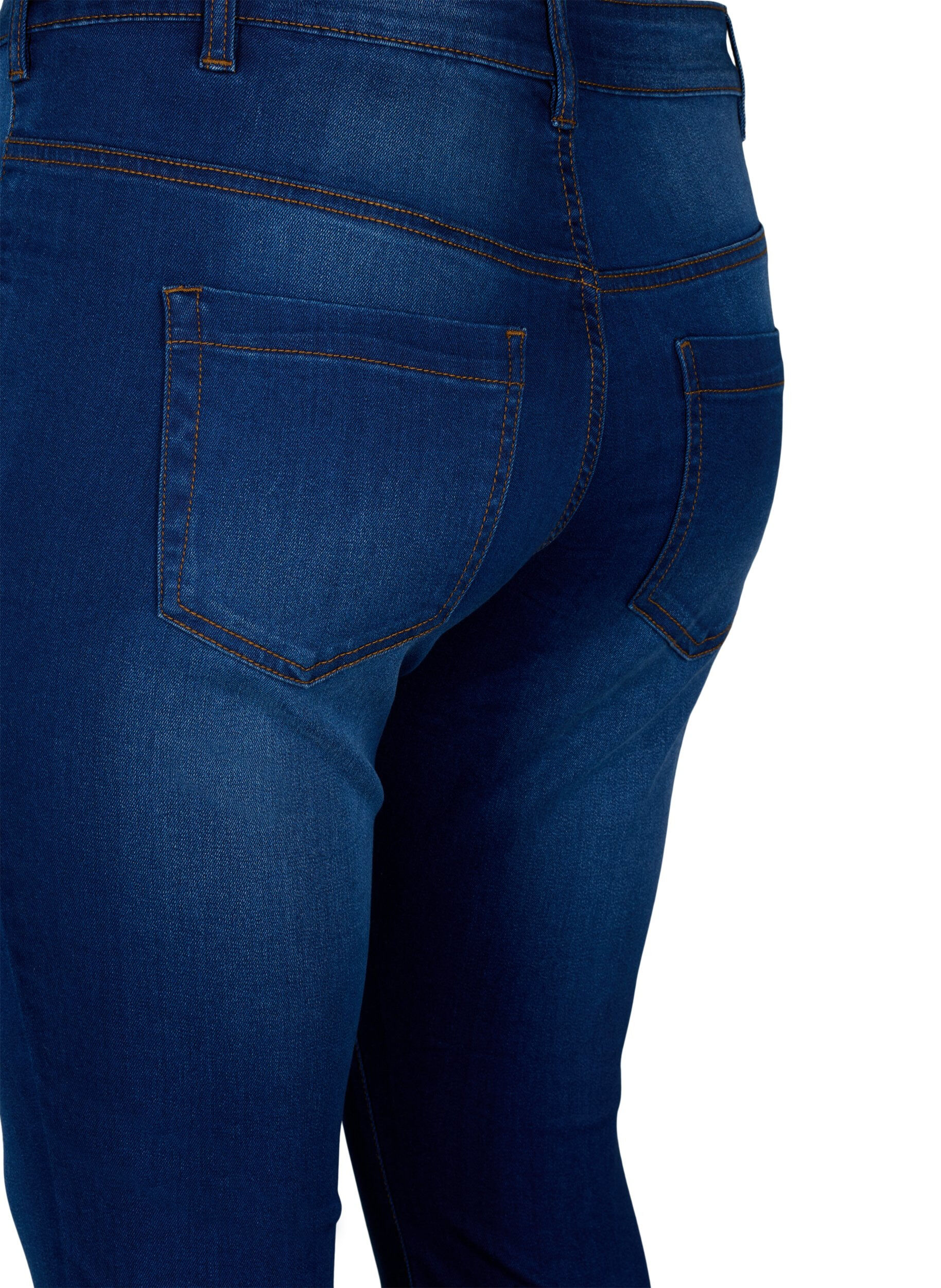 Zizzifashion Viona regular waist jeans, Blue, Packshot image number 3