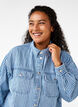 Striped denim shirt with chest pockets, Light B.Denim Stripe, Model image number 2