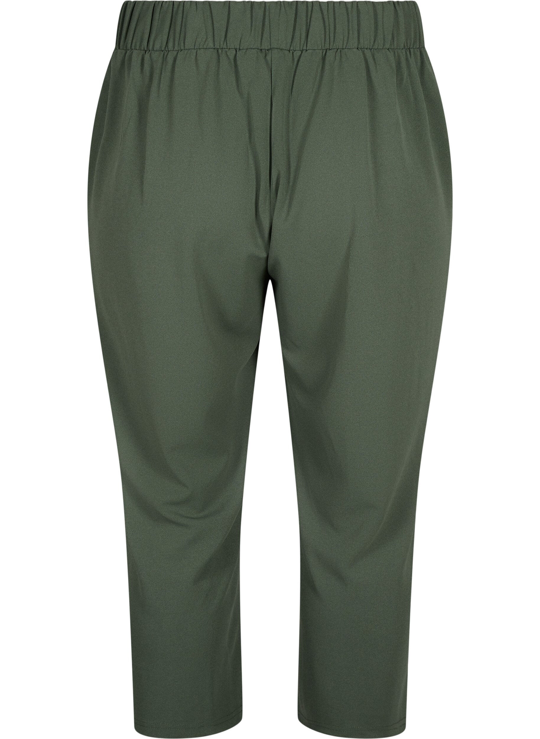 Zizzifashion Loose fit 7/8 trousers, Green, Packshot image number 1