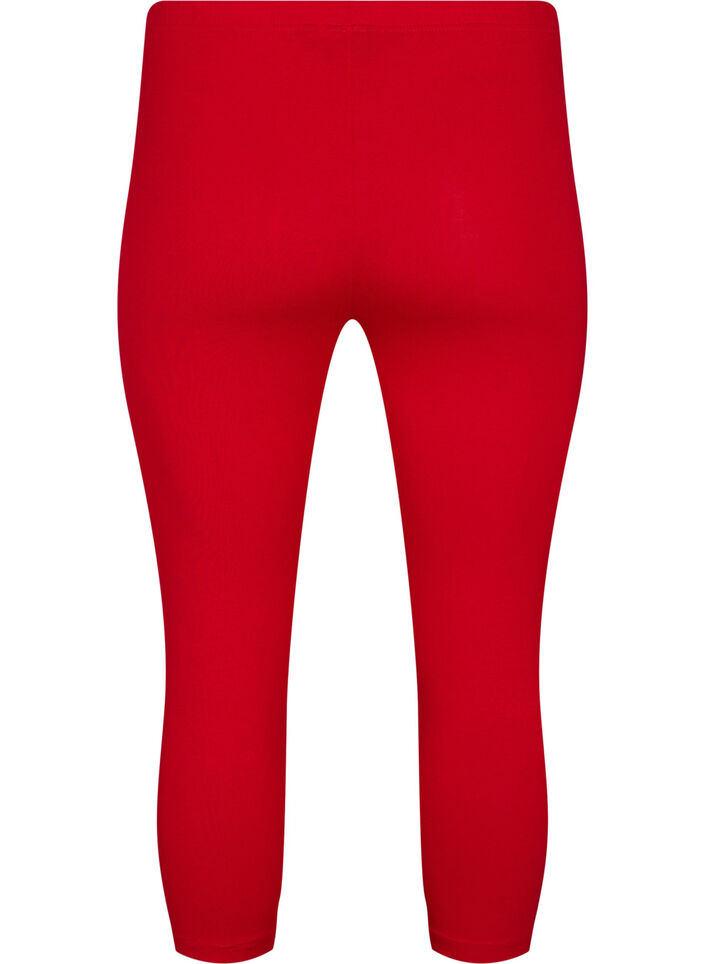 Basic 3/4 leggings in viscose, Red, Packshot image number 1