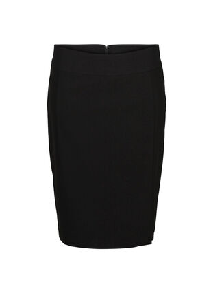 Pencil skirt with a zip, Black, Packshot image number 0