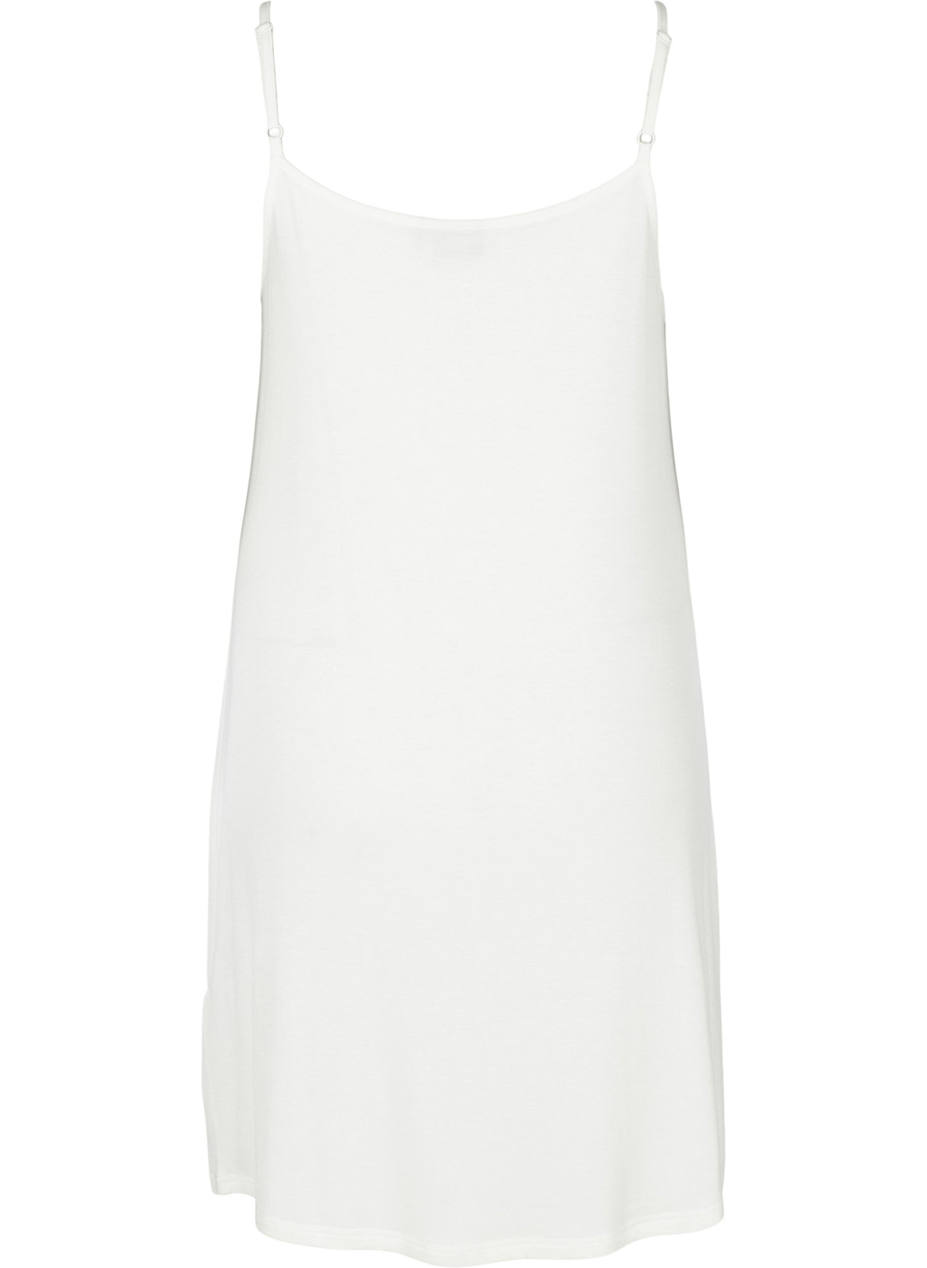 Zizzifashion Plain-coloured slip dress in viscose, White, Packshot image number 1