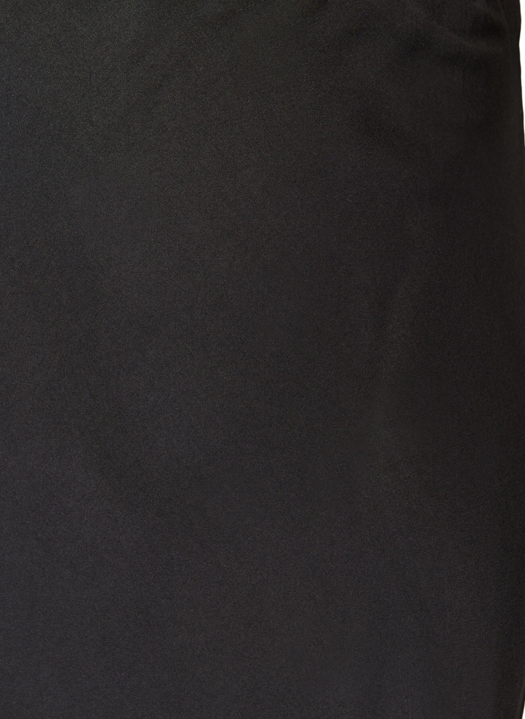 Zizzifashion Viscose skirt with an elasticated waist, Black, Packshot image number 2
