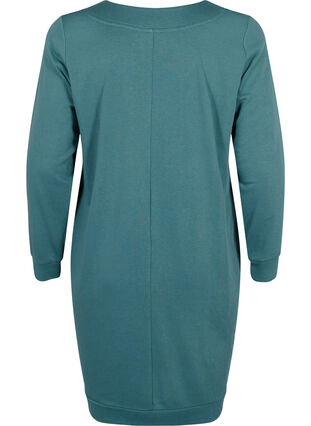 Sweatshirt dress with v-neckline, Sea Pine, Packshot image number 1