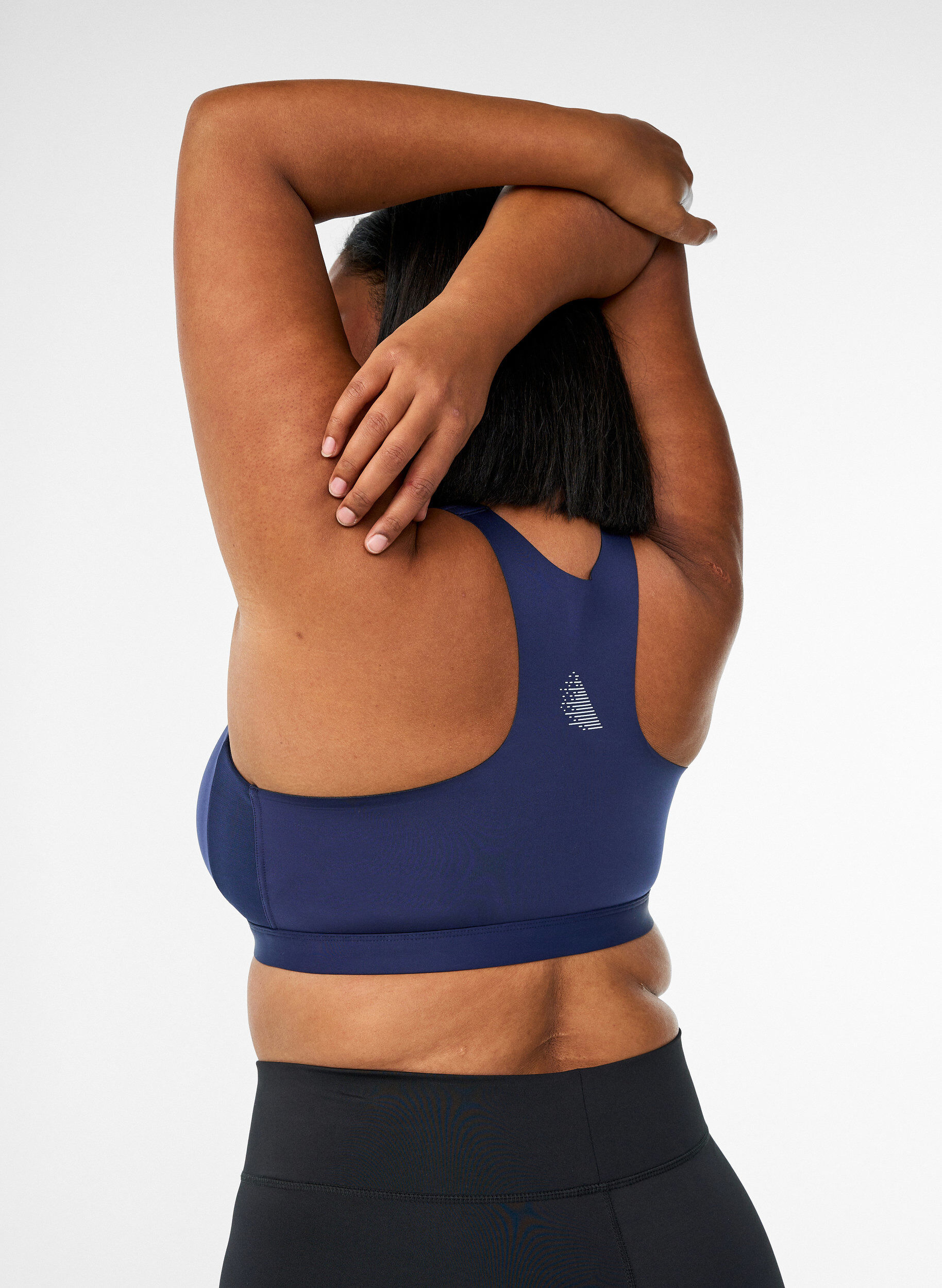 ZizzifashionSports bra with front closure and high support, Blue, Model image number 2