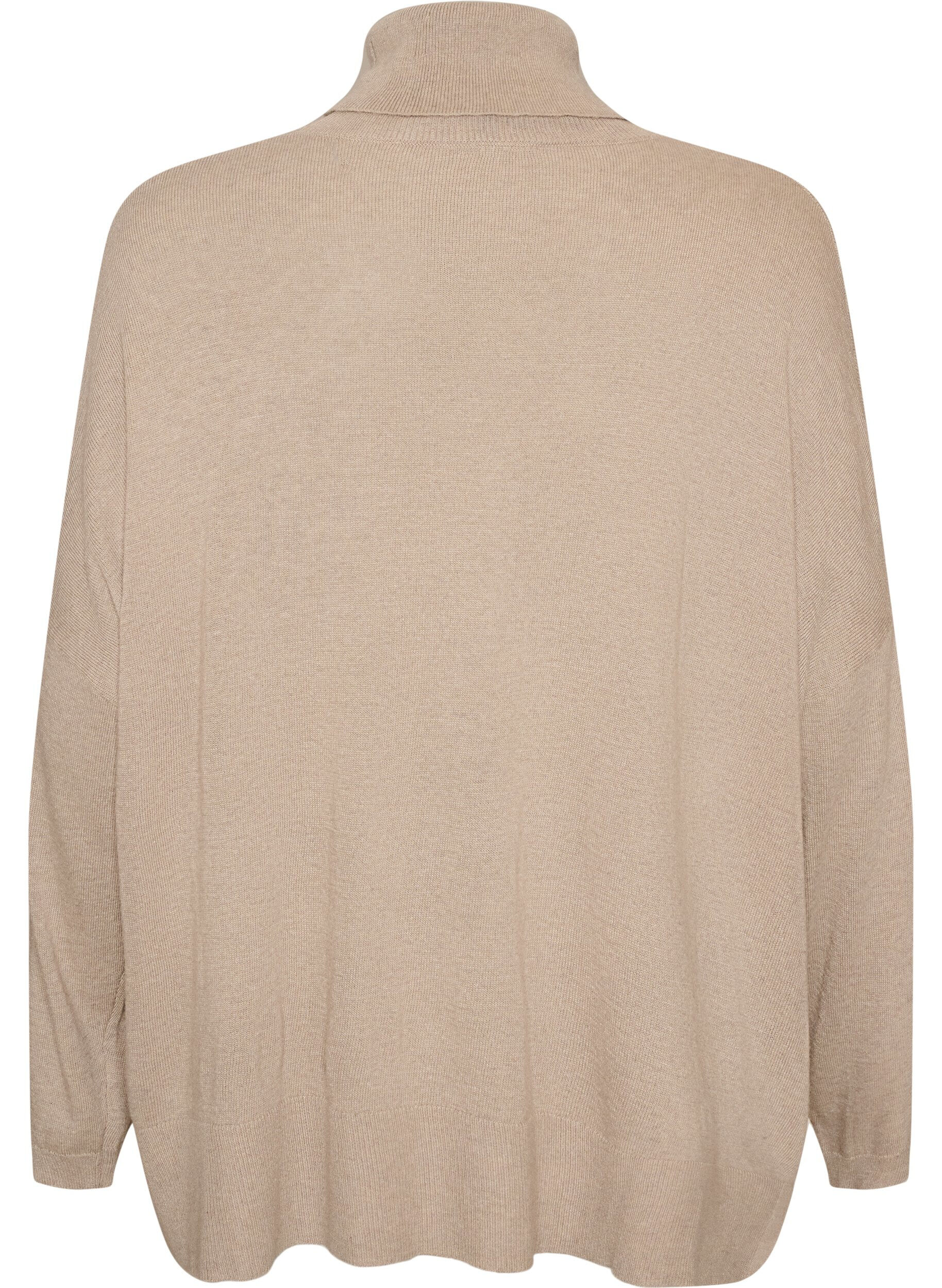 ZizzifashionTurtleneck jumper with a loose fit, Beige, Packshot image number 1