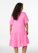 Short A-line dress in cotton muslin, Pink, Model image number 2