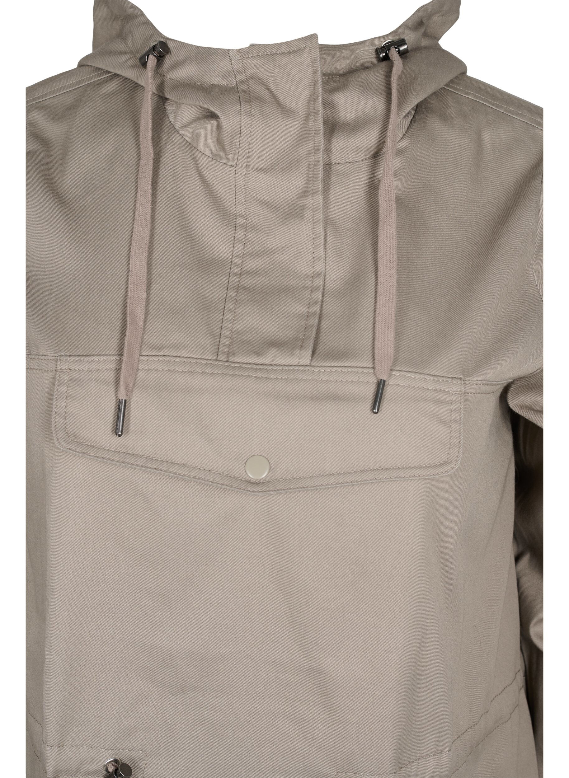 Zizzifashion Anorak with hood and pocket, Moon Rock, Packshot image number 2