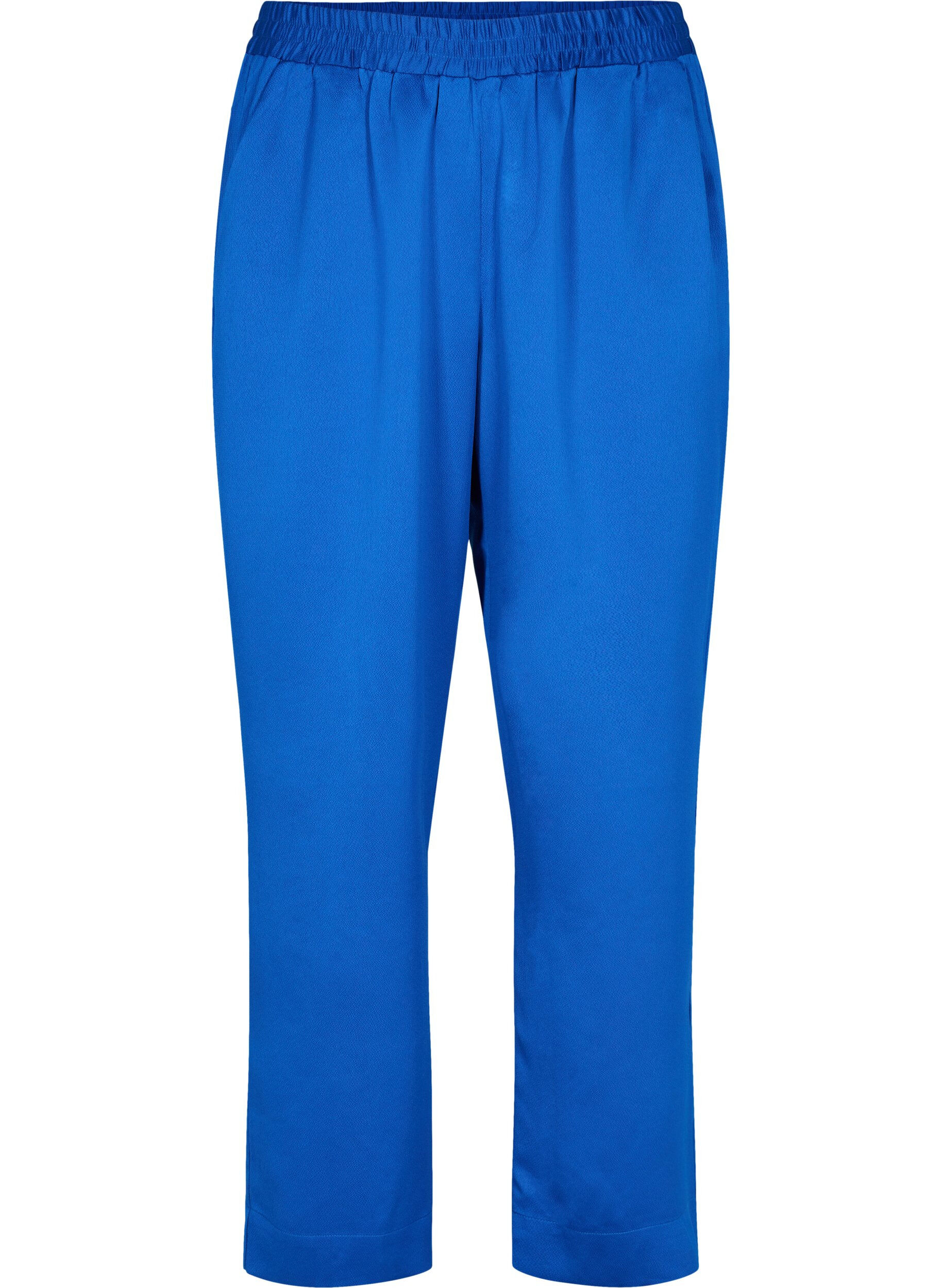 Zizzifashion Loose fitting trousers with light shine and width, Surf the web, Packshot image number 0