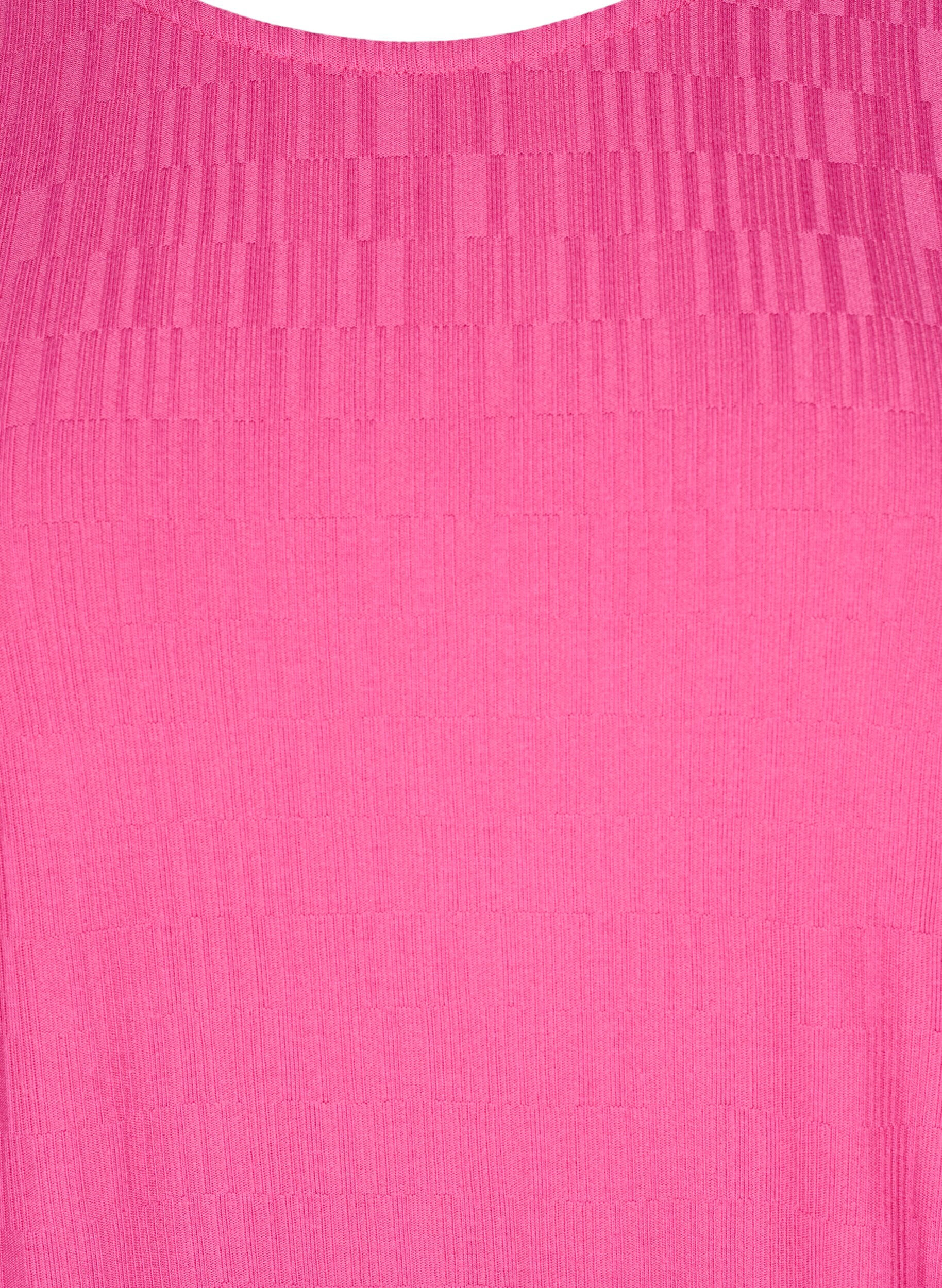 ZizzifashionBlouse with texture and 3/4 sleeves, Rose, Packshot image number 2