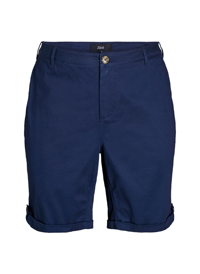 Chino shorts with pockets, Blue, Packshot image number 0