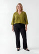 Blouse with 3/4 sleeves, Green, Model image number 1