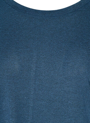 Plain-coloured blouse with long sleeves, Dark Blue, Packshot image number 2