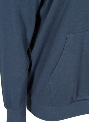 Sweatshirt with hood and pockets, Black Iris, Packshot image number 3