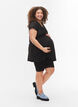 Short sleeve maternity blouse, Black, Model image number 1