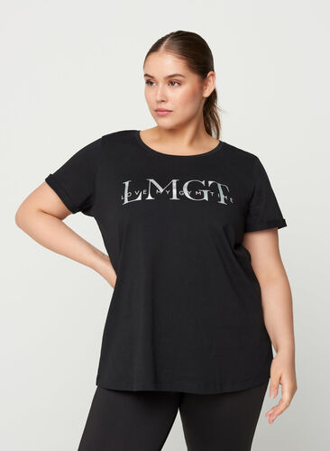 Sports t-shirt with print, Black LMGT, Model image number 0