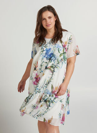 Dress, S.White Flower print, Model image number 0