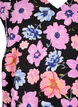 Floral top with v-neck, Black Big Flower AOP, Packshot image number 2