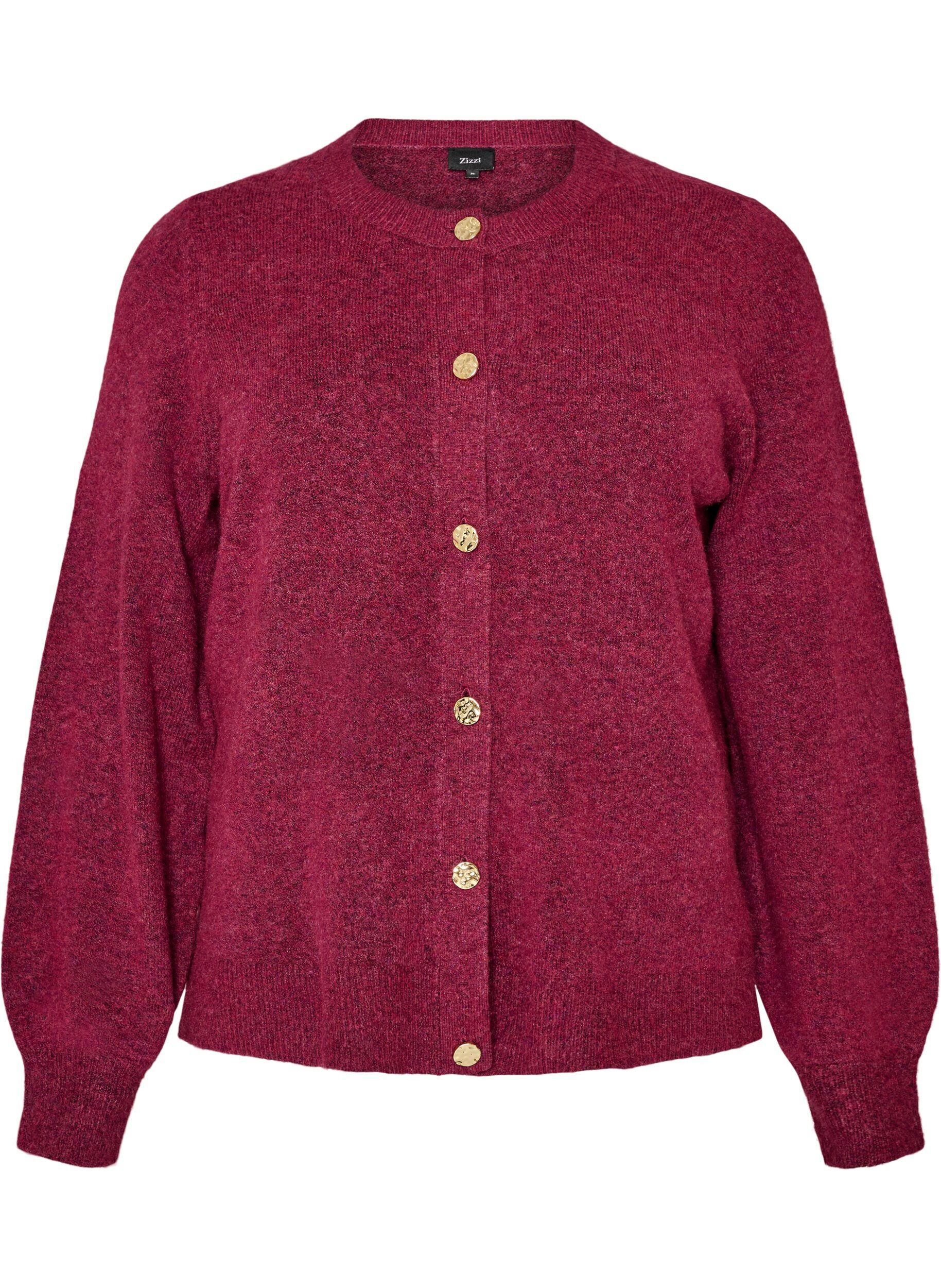 Cardigan in soft knit with gold-coloured buttons