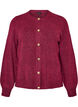 Cardigan in soft knit with gold-coloured buttons, Red, Packshot image number 0