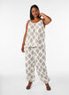 Patterned top with tie straps, Vanilla, Model image number 1