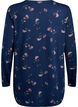 Floral blouse with long sleeves, Blue, Packshot image number 1