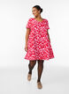 Short a-line dress with floral print, Red, Model image number 1