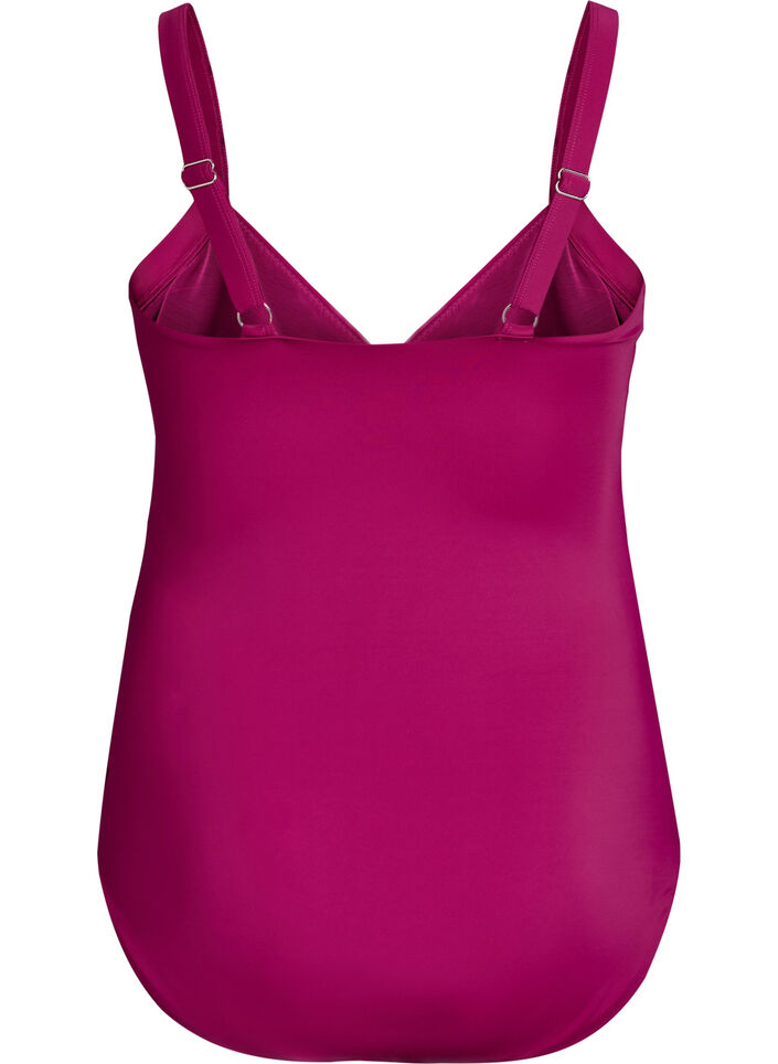 Swimsuit with underwire and ruched effect, Purple, Packshot image number 1