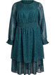 Midi dress in chiffon with dotted pattern, Green, Packshot image number 0