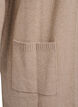 Ribbed Knit Cardigan with Pockets, Beige, Packshot image number 3