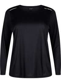 Long-sleeved training shirt with reflective print