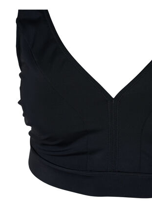 V-neck bikini top, Black, Packshot image number 2