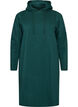 Hooded sweatshirt dress with pockets, 0648, Packshot image number 0
