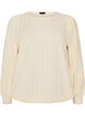Textured jersey blouse with a balloon silhouette, Vanilla, Packshot image number 0