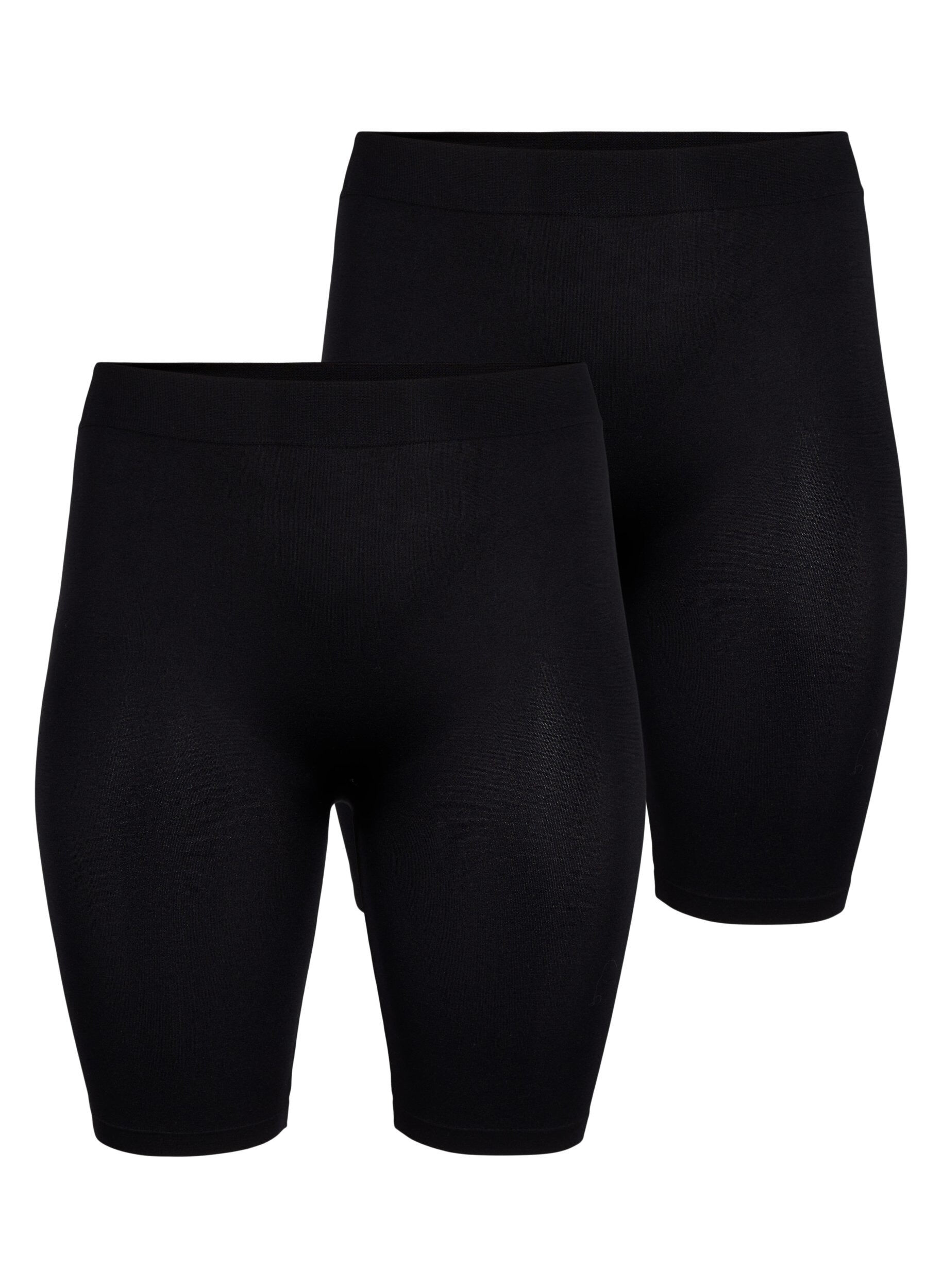Zizzifashion 2-pack seamless basic shorts, Black, Packshot image number 0