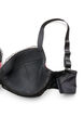 Padded underwired bra with floral embroidery, Black, Packshot image number 3