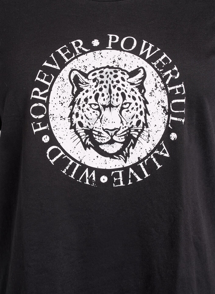 FLASH - T-shirt with print, Black, Packshot image number 2