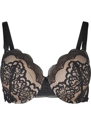 Lace Alma bra with underwiring, Nude, Packshot image number 0
