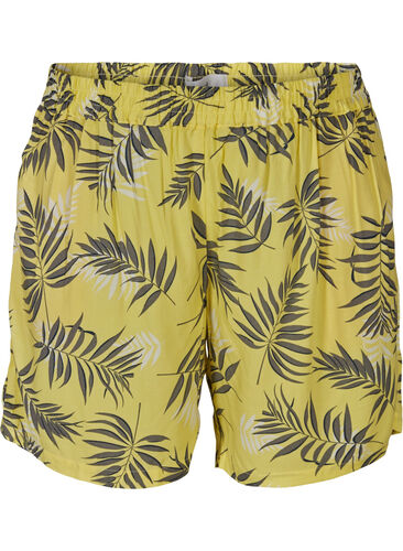Shorts with loose fit, YELLOW PALM, Packshot image number 0