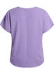 Blouse with short sleeves and a round neckline, Purple, Packshot image number 1